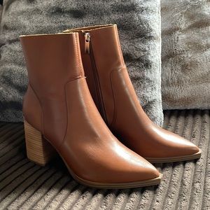 New Steve Madden Leather Calabria Cognac Boots 9.5